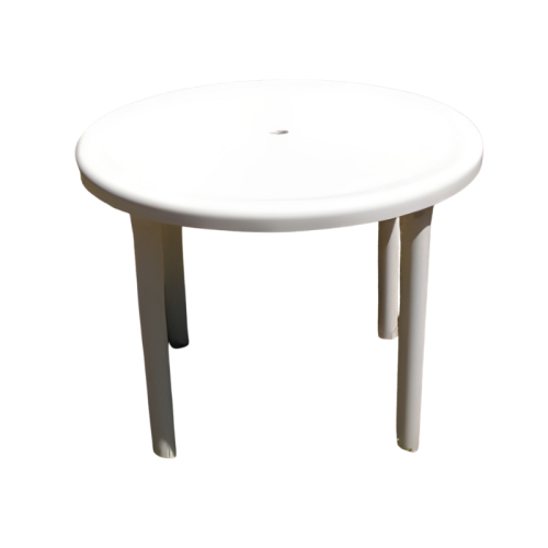 93CM ROUND WHITE TABLE